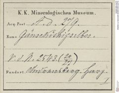Etiketten zu Ganomatit (NHMW-MIN-Ad279)